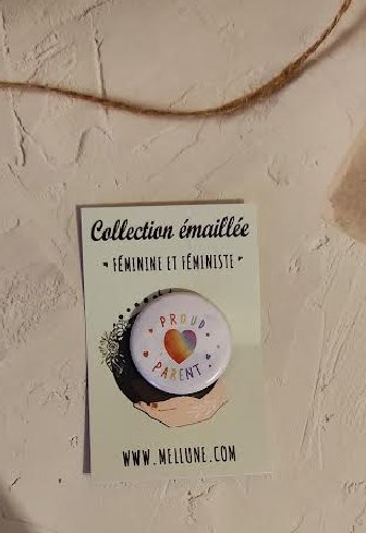 badge proud parent arc en ciel