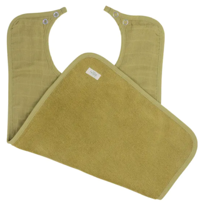 Grand bavoir tout doux en coton biologique, mixte, double face – Image 8