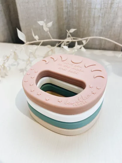 poétique anneau de dentition Lune "Love you to the moon and back" – Image 3