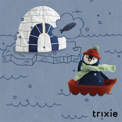 le petit monde des animaux Trixie : doudous-marionnettes 100% bio avec décors, accessoires et vêtements interchangeables, dès 18 mois – Image 13