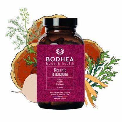 Bien vivre la ménopause - cure complément alimentaire un mois Bodhea (maca, rishi, shatavari)