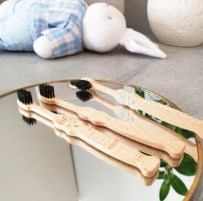 Brosse à Dents 3-6 ans en hêtre rouge français Le p'tit Dubois