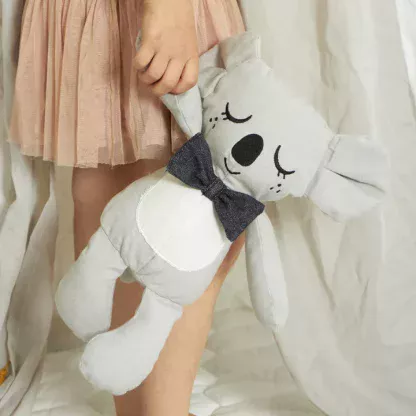 Grande peluche doudou en coton biologique : koala, licorne, rhinocéros...