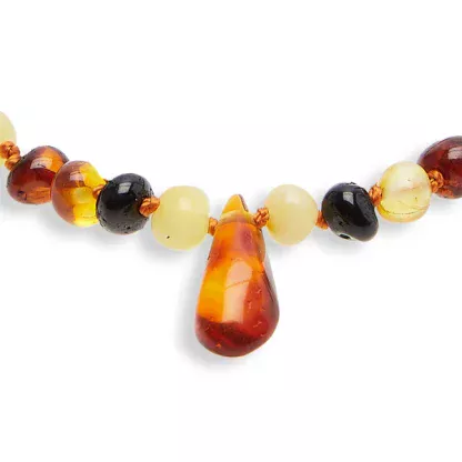 Collier ambre bébé avec pendentif, aux 4 nuances d'ambre véritable – Image 3