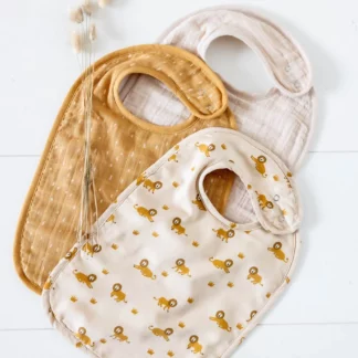 lot de 3 bavoirs réglables 100% coton bio - Trixie